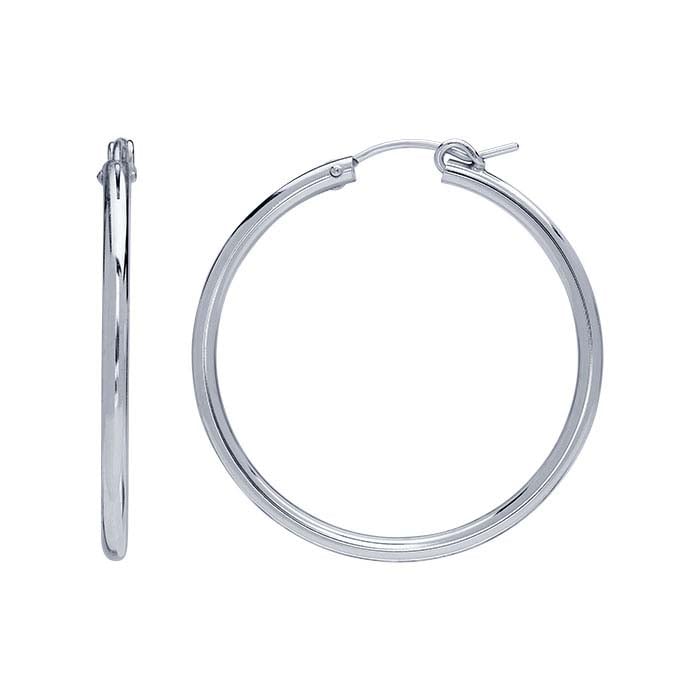 Sterling Silver 2.3mm Tubing Hoop Earring - RioGrande