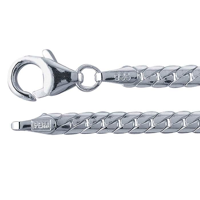 Sterling Silver Beveled Oval Curb Chain - RioGrande