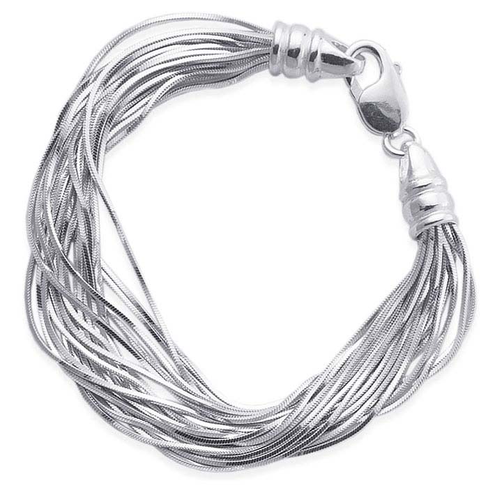Wide Woven Mesh Braid Braided Sterling Silver Bracelet extender 10i 81