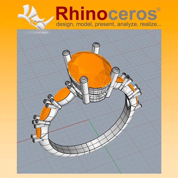 Designing jewelry with rhinoceros store