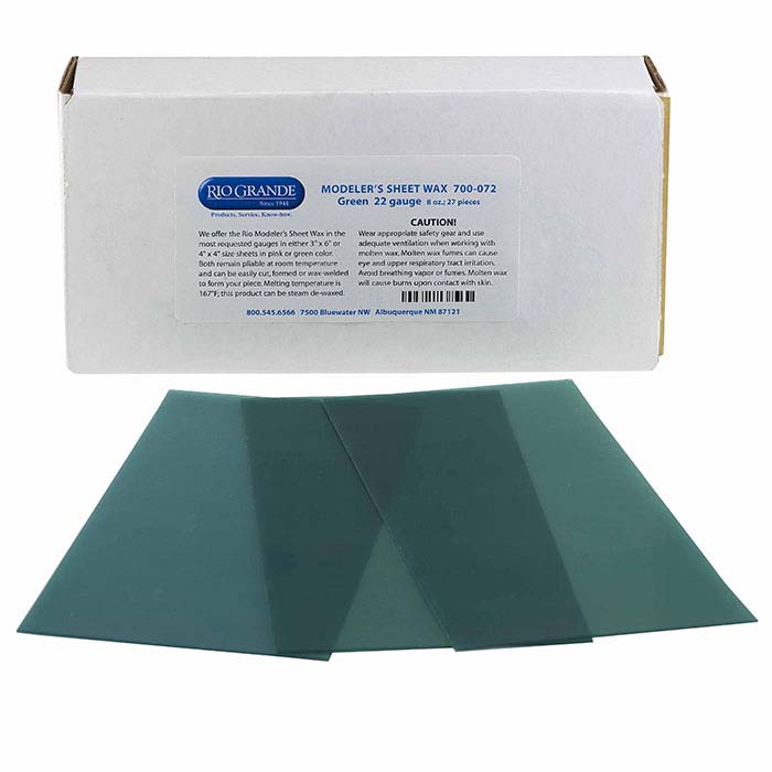 Modeler's Green Wax Sheets, 3 x 6