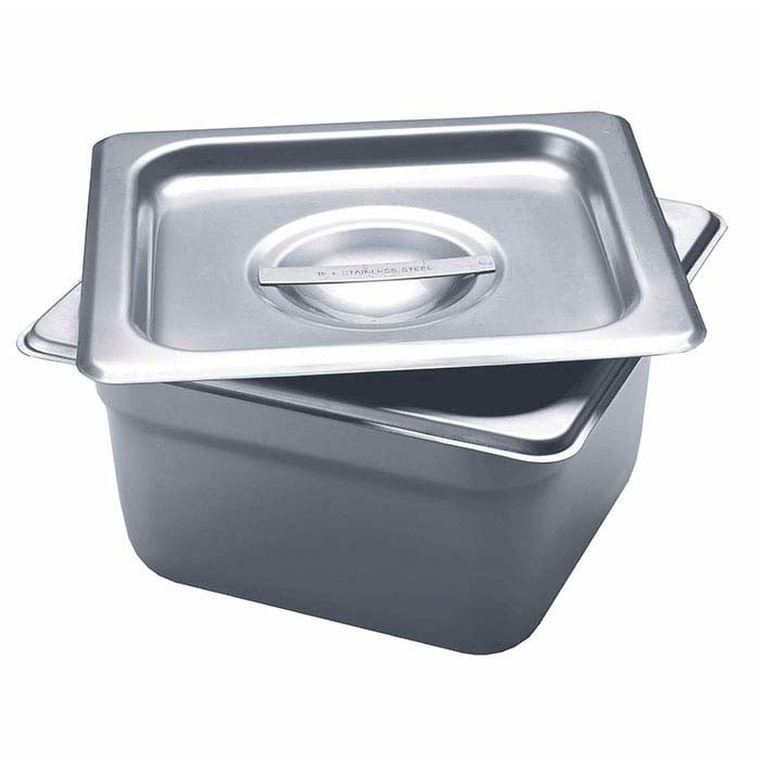 Stainless Steel Square Firing Pan with Lid, 4