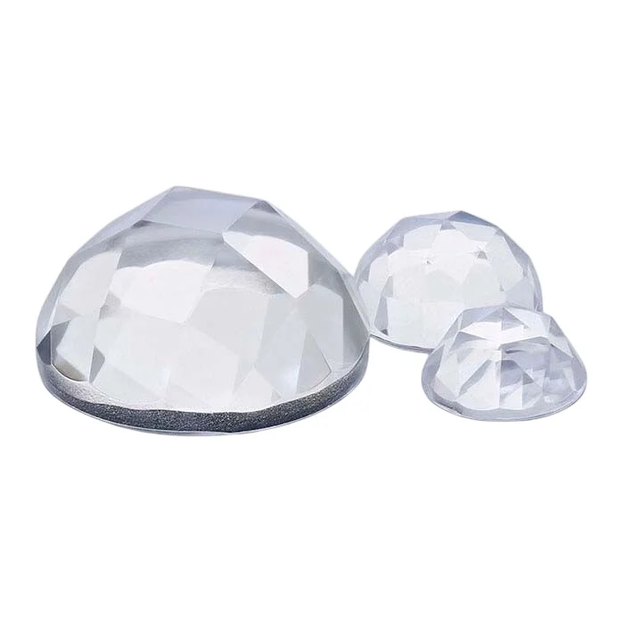 White Topaz Round Rose-Cut Cabochon RioGrande