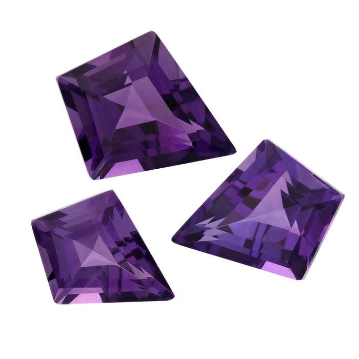 Amethyst Kite Faceted Gemstones, AAA-Grade - RioGrande