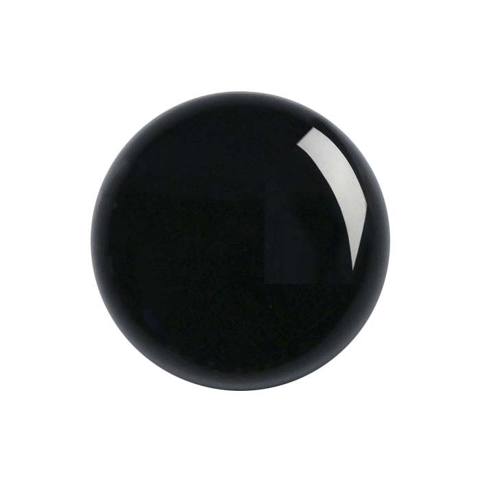 Black onyx high dome & polish cabochons 6X 8mm oval flat back 2 piece lot cp010 