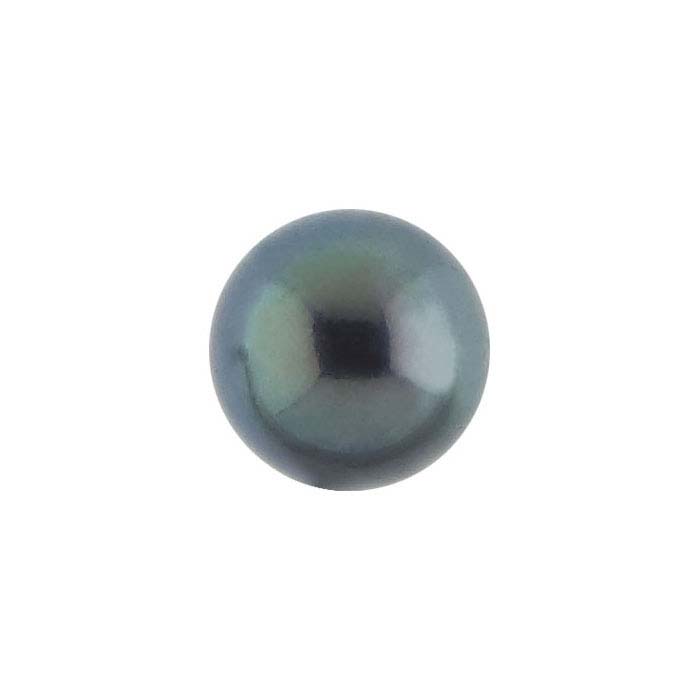 Freshwater Cultured Half-Drilled Round Pearls, Black, A Freshwater Cultured Half-Drilled Round Pearls, Black, A
