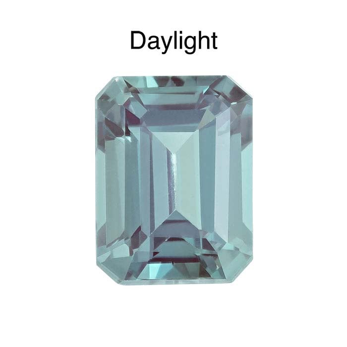 お買い得商店街 Faceted Emerald-Cut Alexandrite Lab-Grown Gemstone RioGrande - エメラルド