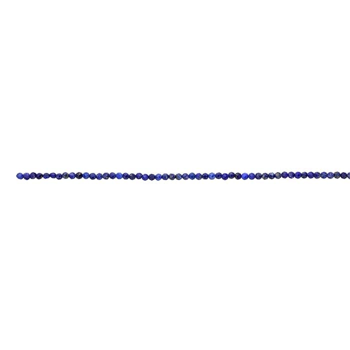 Lapis Lazuli 2mm Faceted Round Bead Strand - RioGrande