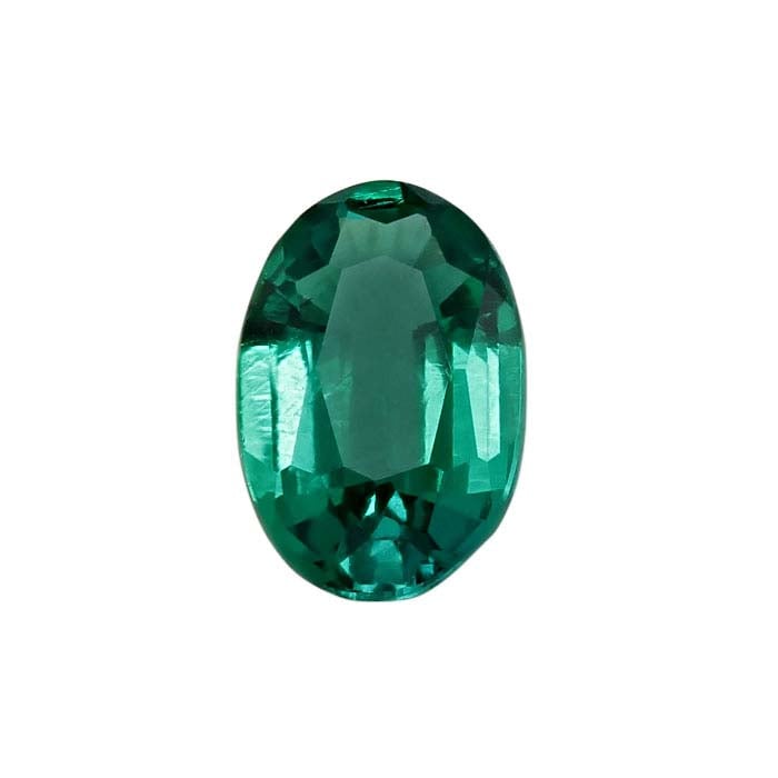 Lab Grown Emerald Oval Faceted Gemstone RioGrande