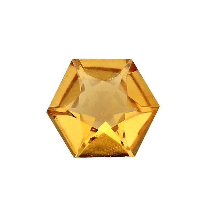 Citrine Hexagon Faceted Gemstone - RioGrande