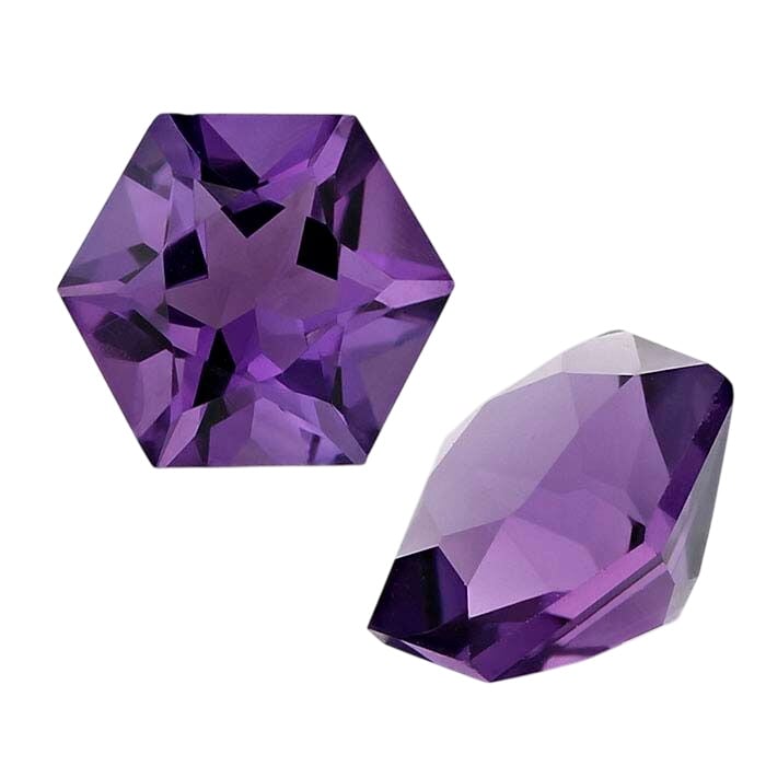 Amethyst Hexagon Faceted Gemstone - RioGrande
