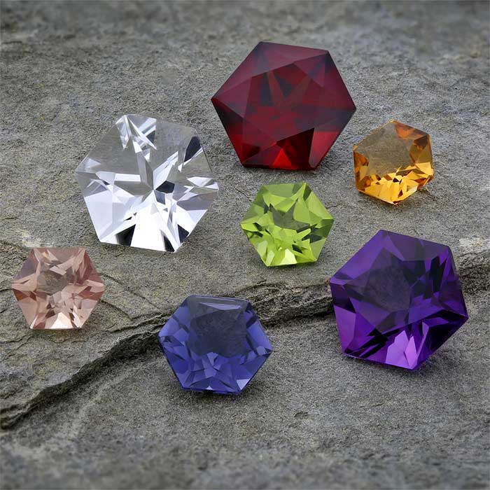 amaten Amethyst Hexagon Faceted Gemstone - RioGrande