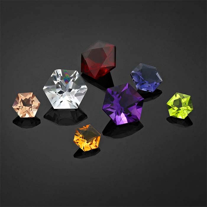 Garnet Hexagon Faceted Gemstone - RioGrande