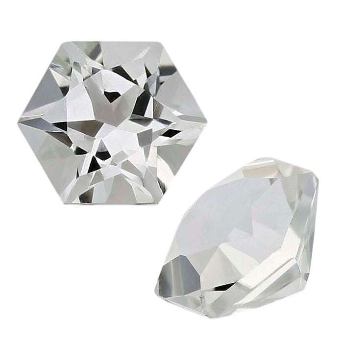 American Mined™ Arkansas Ice Quartz™ Hexagon Faceted Gemstones