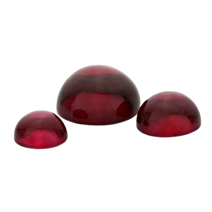 Lab-Grown Ruby Round Cabochon - RioGrande