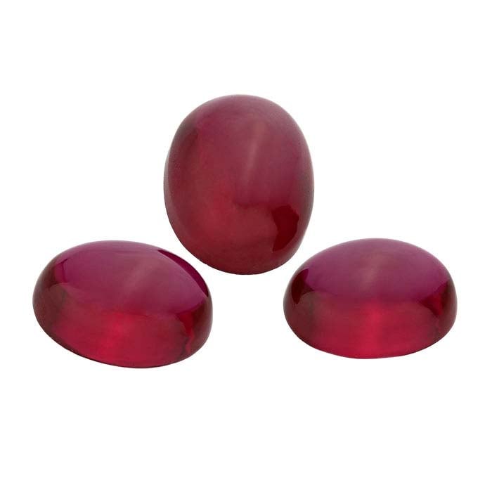 Lab Made Ruby - Cabochon Lab Made Ruby - Cabochon