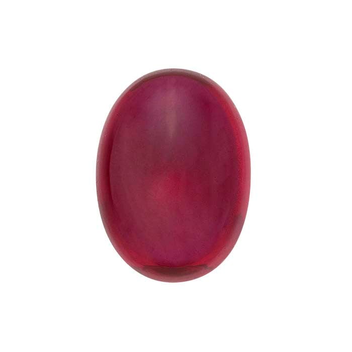 Lab-Grown Ruby Oval Cabochon - RioGrande