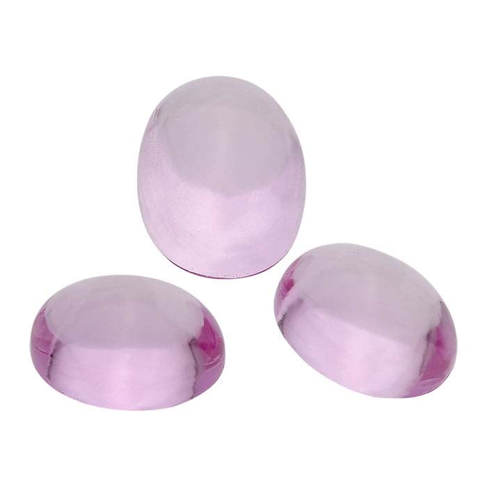 Lab Made Pink Sapphire - Cabochon Lab Made Pink Sapphire - Cabochon