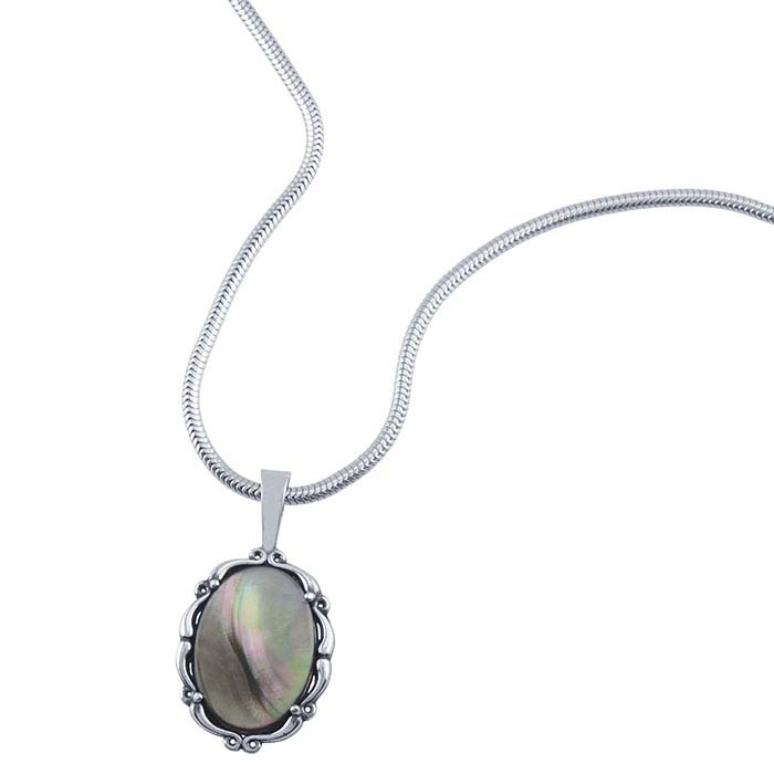 Black Mother-of-Pearl Oval Cabochon RioGrande - Main Image