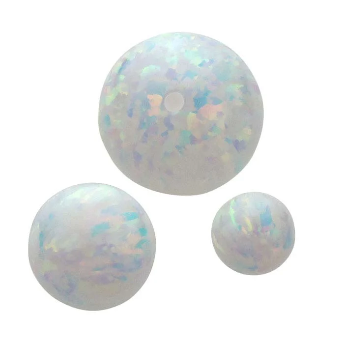 Kyocera Fire & Snow Opal Half-Drilled Bead - RioGrande