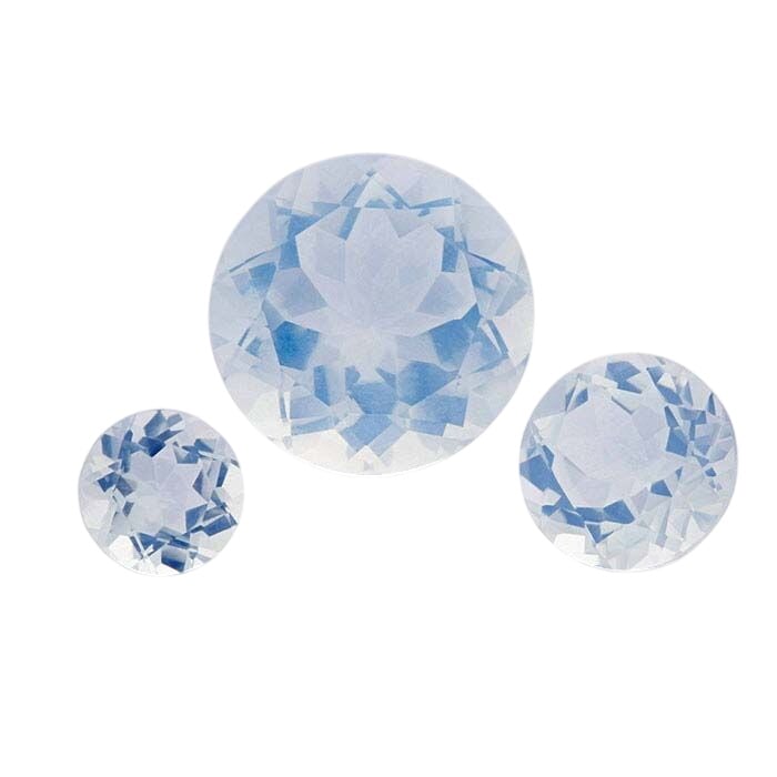 Blue Moon Quartz Round Faceted Gemstone - RioGrande