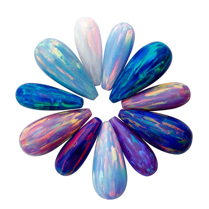 キラキラアマゾナイトとオパール R914 Kyocera Starry Night Opal Drop - RioGrande