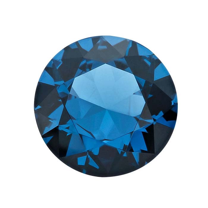 アクセサリー GARNI Round Stone Pierce(BLUE) 14K White Gold Round Sapphire and Diamond Engagement Ring