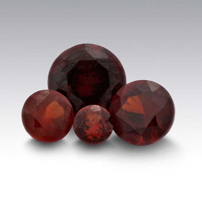 3mm Natural Garnet Gemstones 4 Stones, 
