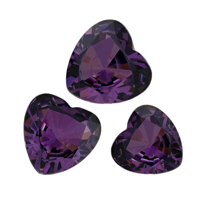 Simulated Amethyst Heart Faceted Gemstone - RioGrande