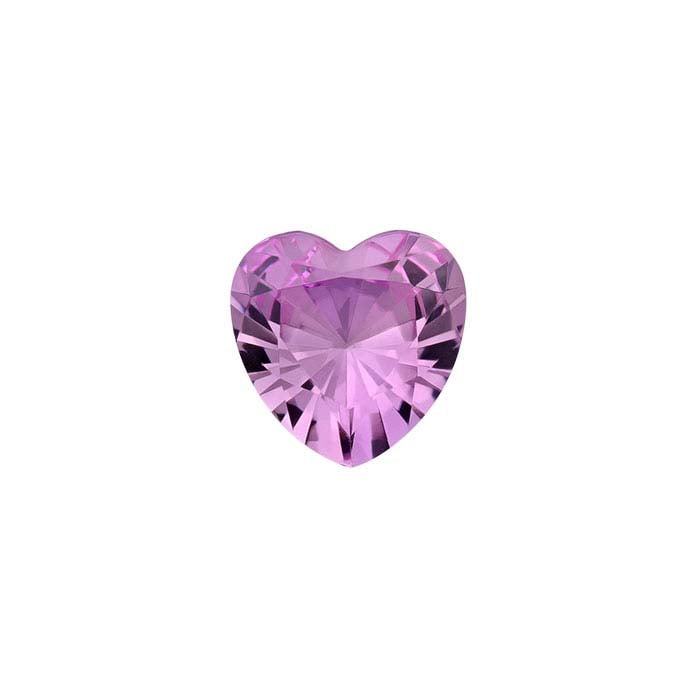 Simulated Pink Tourmaline 4mm Heart Faceted Gemstone - RioGrande