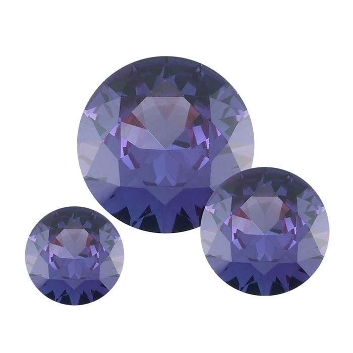 Simulated Alexandrite Round Faceted Gemstone - RioGrande