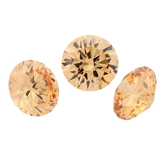 Lab-Created Champagne 6.50ct and Cognac Brown Diamond