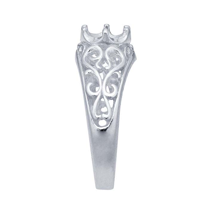 Sterling Silver Filigree 6mm Round Ring Mounting RioGrande