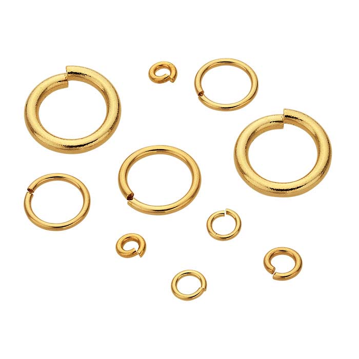 TMIGOO 14k Gold Filled Twisted Open Jump Rings for Jewelry Making, 60Pcs  6mm/8mm/10mm Textured Gold Filled Jump Rings for Jewelry Making(Gold )  Golden