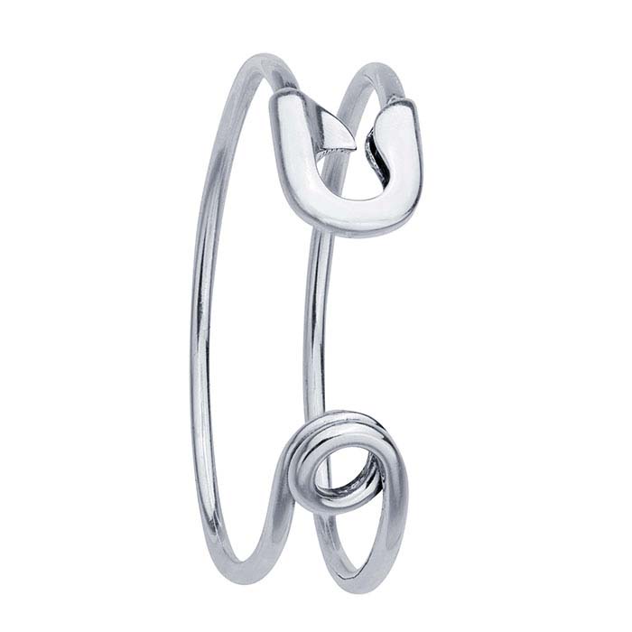 Sterling Silver Safety Pin-Style Cuff Bracelet - RioGrande