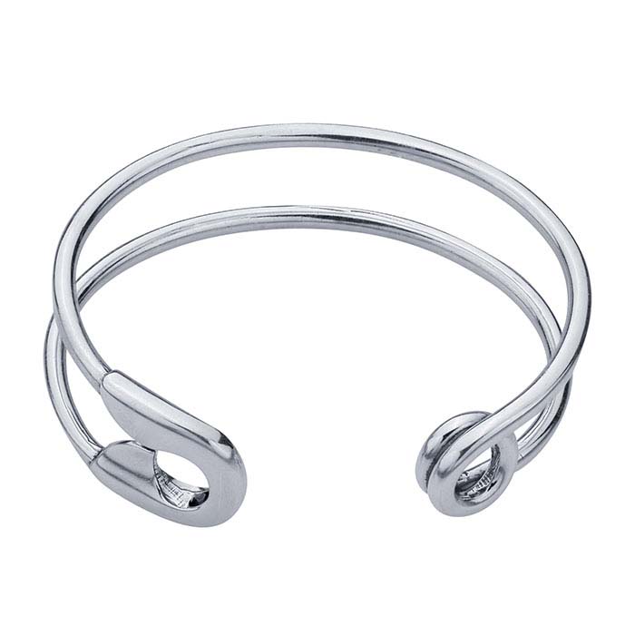 Sterling Silver Safety Pin-Style Cuff Bracelet - RioGrande