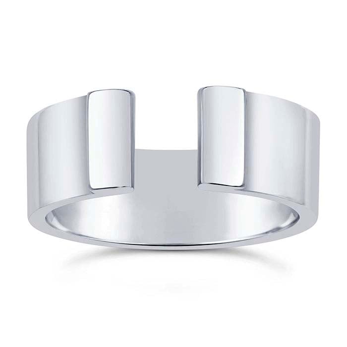 Sterling Silver Wide Double Folded-End Ring - RioGrande