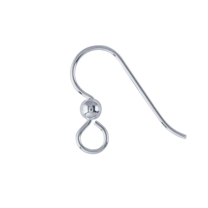 Argentium® Silver Ear Wire with Large Loop and Bead - RioGrande