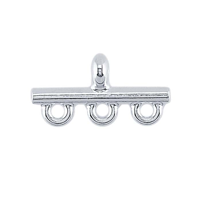 Argentium® Silver ThreeStrand End Bar RioGrande