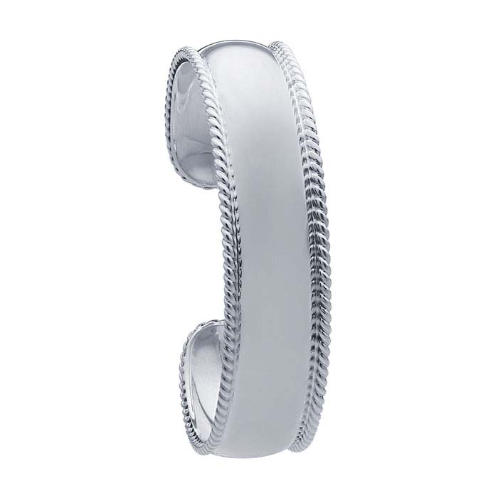 Silver Rope Edge Sterling Silver Rope-Edge Cuff Bracelet - RioGrande