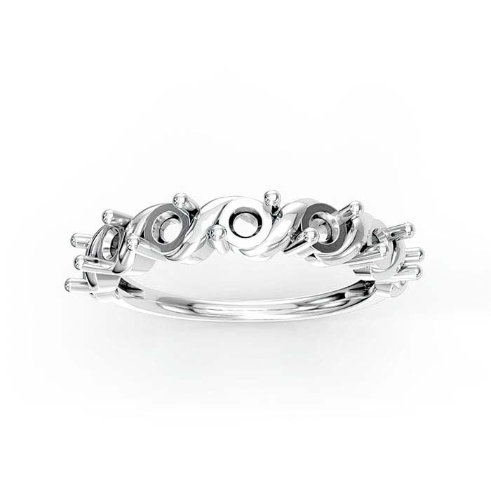 polygon ring | gokstone Images High Quality Grahic Gold 3mm Round Seven Stone Ring Mounting - RioGrande